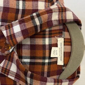 beachlunchlounge Men's Plaid Shirt - Brown, White, and Purple